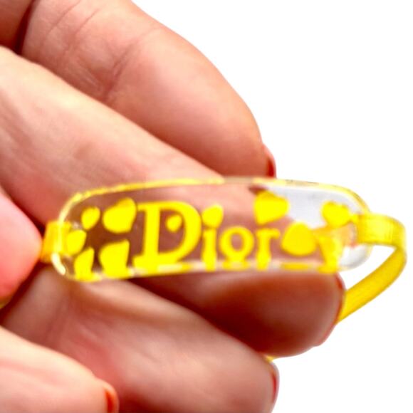 Dior Lucite Heart Logo Bracelet – Y  Ribbon – 2004 Pre-Owned Y2K Edition no box - Picture 2 of 4